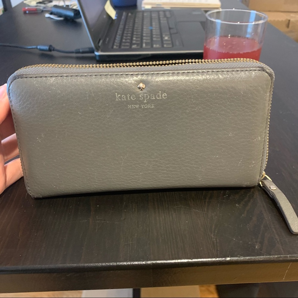 Grey Kate Spade wallet